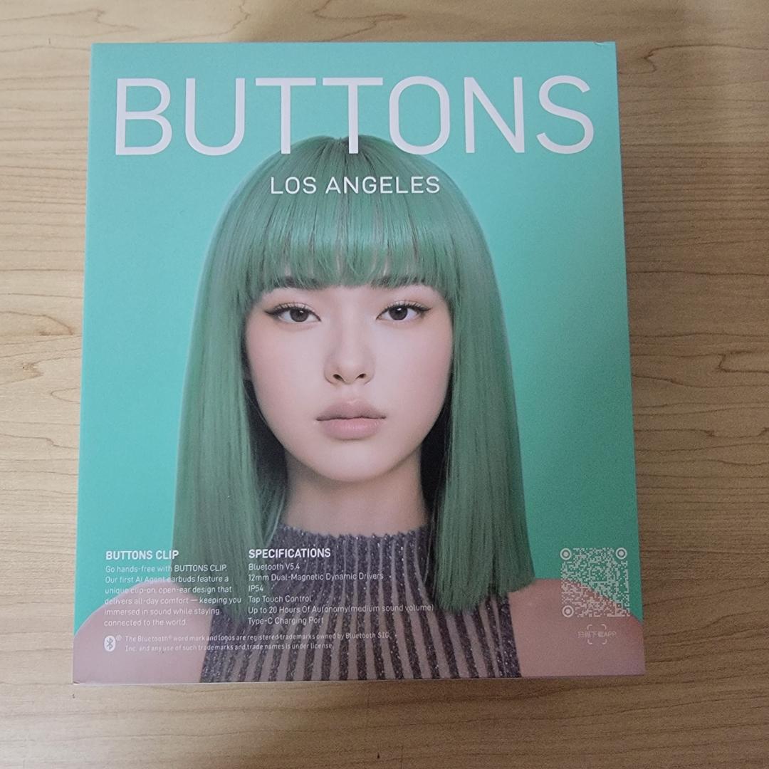 【ほぼ新品】BUTTONS CLIP（AI搭載 クリップ型ワイヤレスイヤホン）