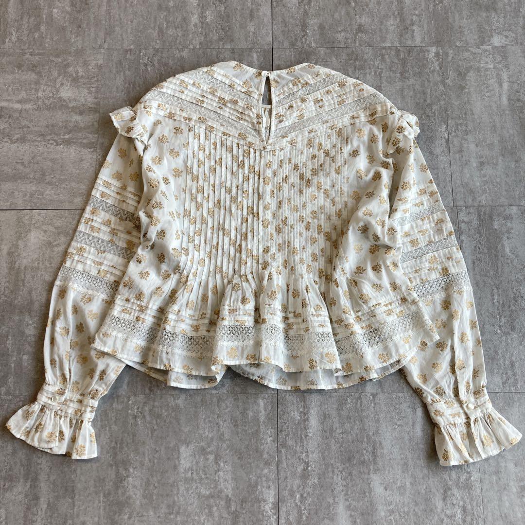 未使用級⭐️トゥモローランド カットワークブラウス　ピンタック　レース