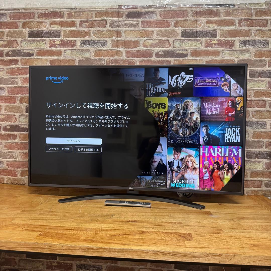 LG 50V型 4K液晶テレビ 50UM8100PJA スマートテレビ アプリ○