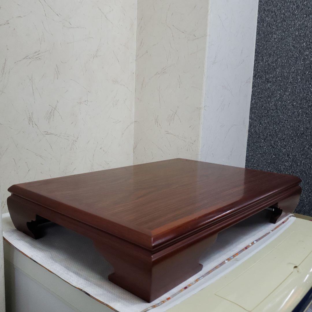 蔵出し特価　紫檀木製花台　花瓶スタンド 重ね脚C４８×３３×８cm箱付き