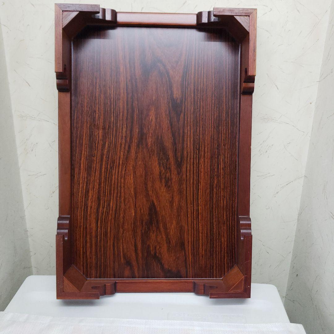 蔵出し特価　紫檀木製花台　花瓶スタンド 重ね脚C４８×３３×８cm箱付き