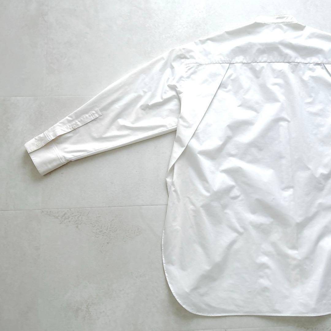 23年モデル✨完売　ルフィル　ソロテックスレイヤードブラウス　バンドカラー白現行