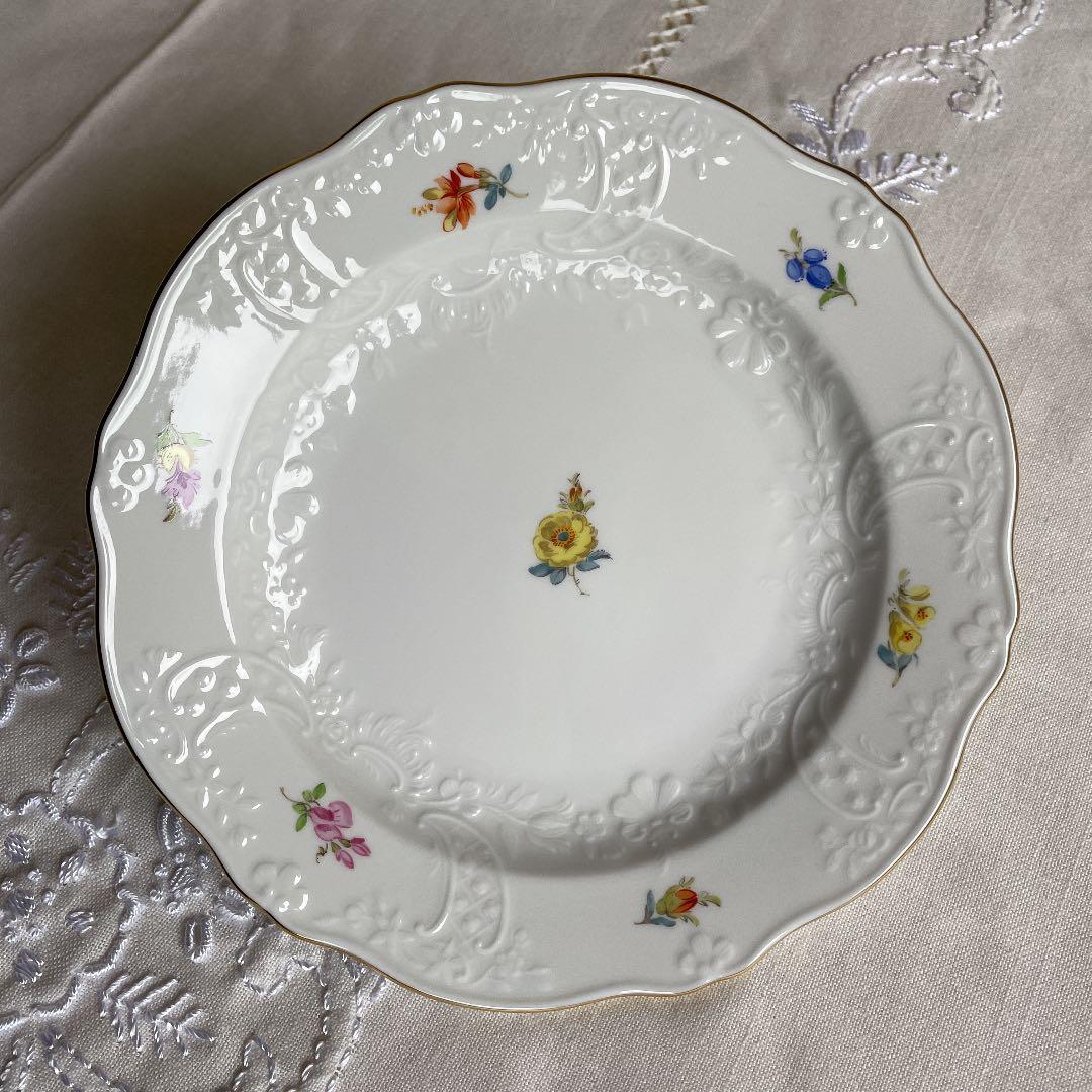 ★ マイセン　小花　エンボス　プレート　3点セット