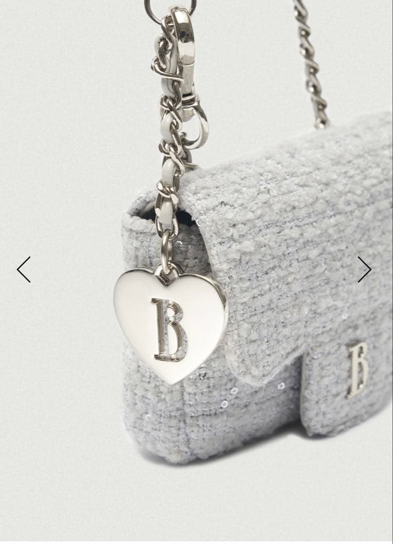 美品thebarnnet tweed chainbelt mini bag