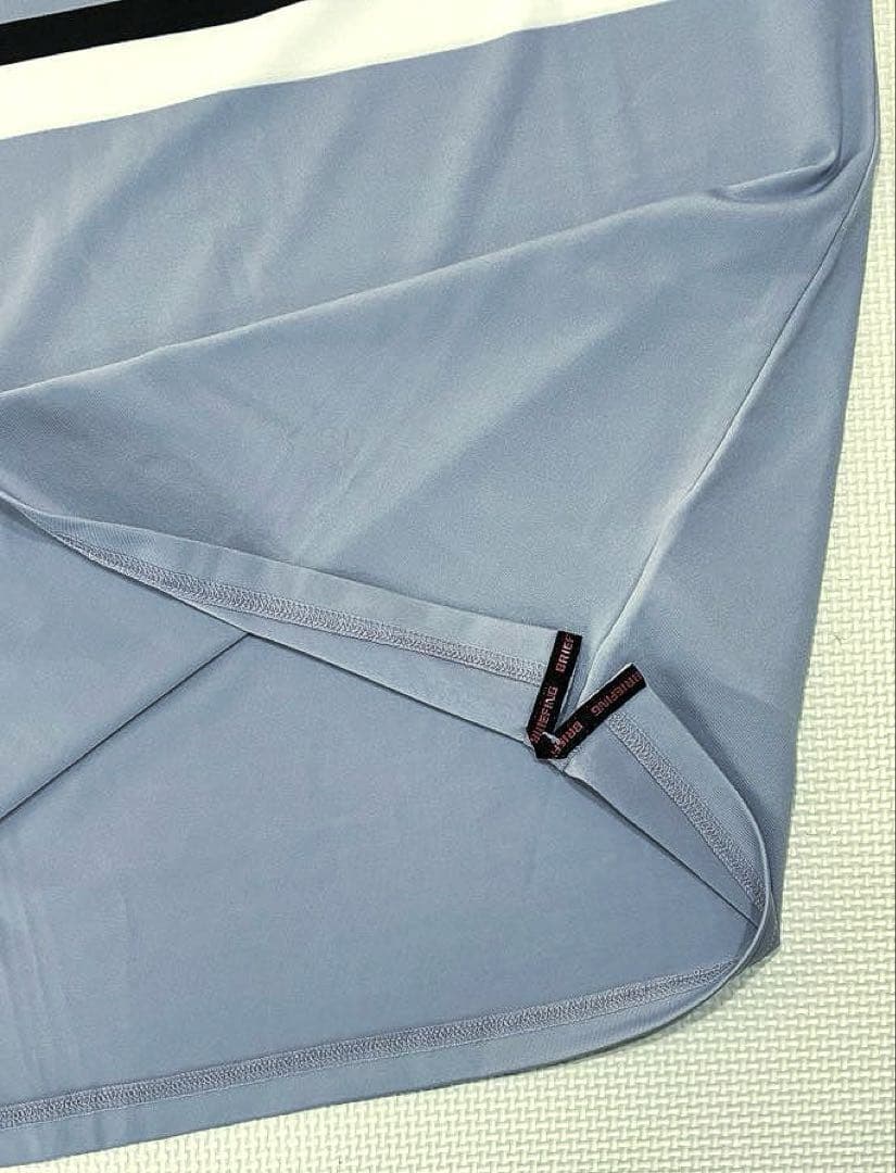 BRIEFING GOLF MARINE STRIPE HIGH NECK／L