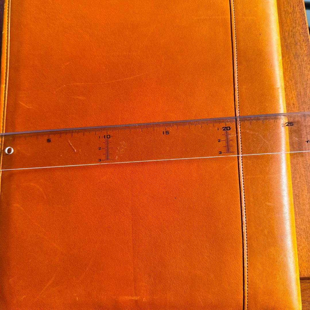 新品未使用、自宅保管COACH A4版　レザー ノートパッドブラウン