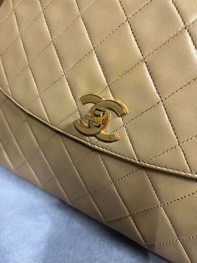 ☆【美品】CHANEL マトラッセ28 チェーンショルダー Sフラップ ベージュ