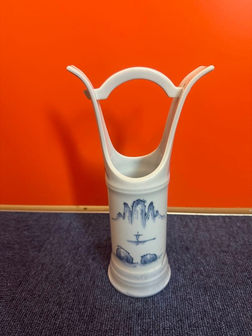 1622 有田焼　染付山水　花器、花入れ、手桶