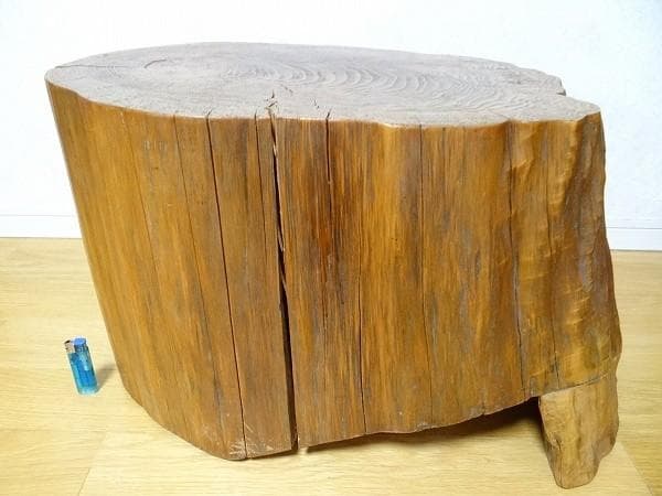 希少 アンティーク 天然木 丸太 切り株 椅子 腰かけ テーブル インテリア