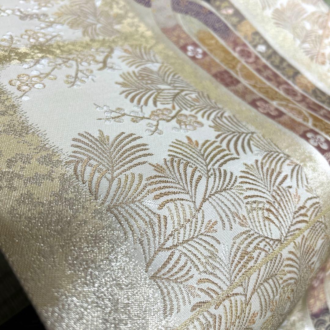 正絹　袋帯　【吉祥菱束ね】