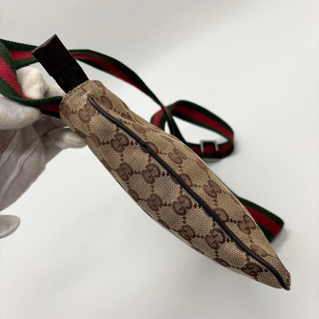 美品 ✨ グッチ シェリーライン ショルダーバッグ サコッシュ GG