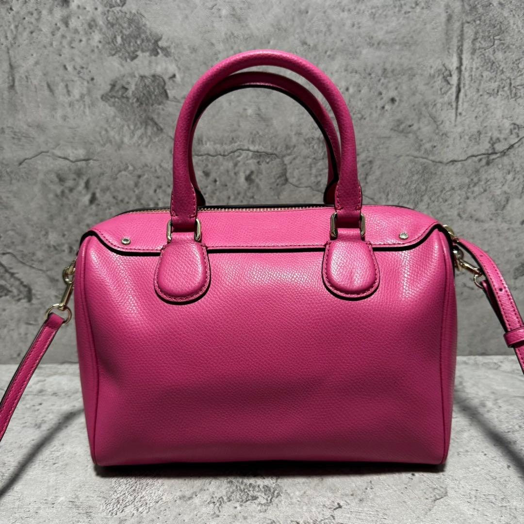未使用級✨️コーチ 2way ショルダーバッグ ボストンバッグ レザー ピンク