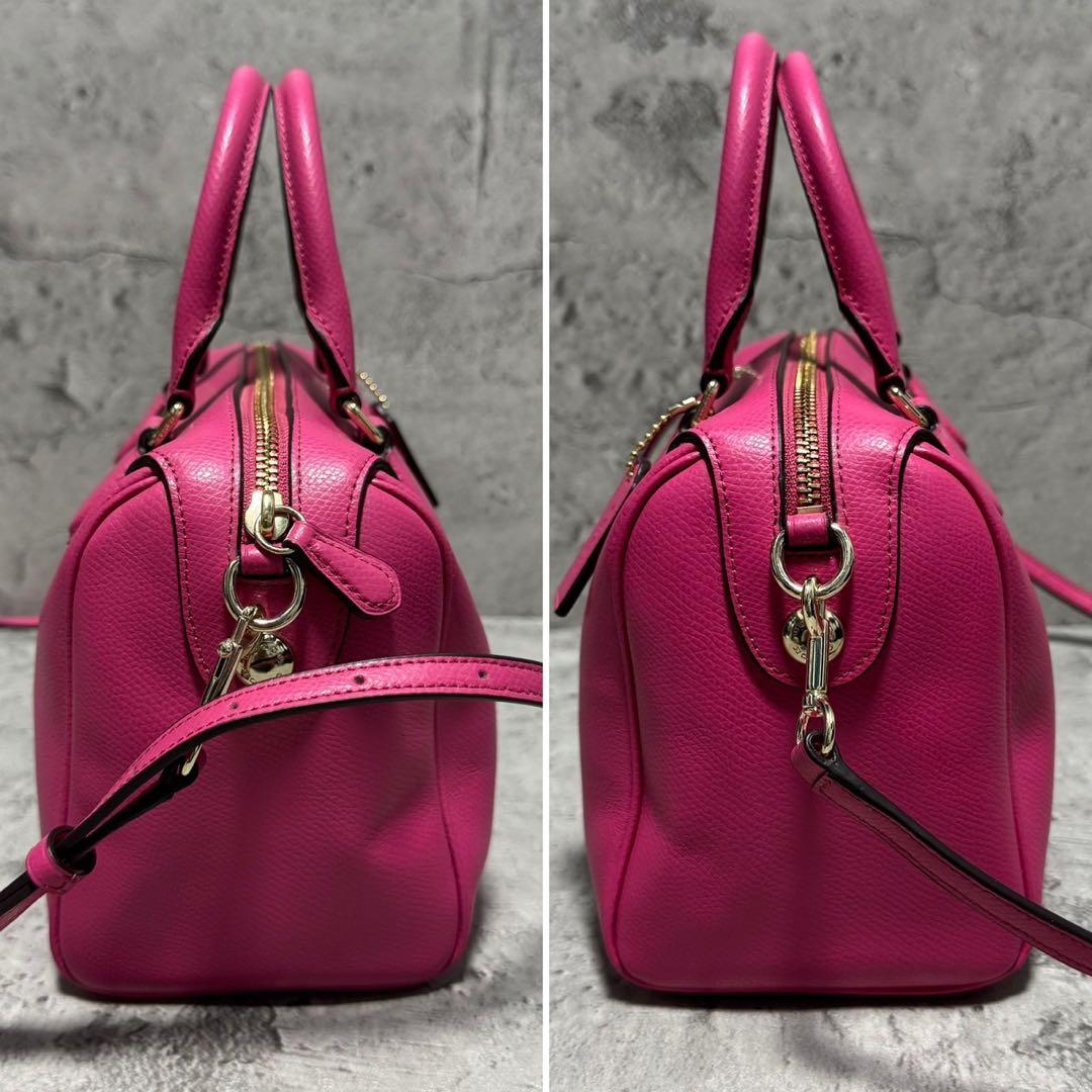 未使用級✨️コーチ 2way ショルダーバッグ ボストンバッグ レザー ピンク