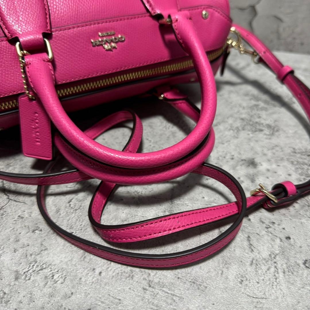 未使用級✨️コーチ 2way ショルダーバッグ ボストンバッグ レザー ピンク