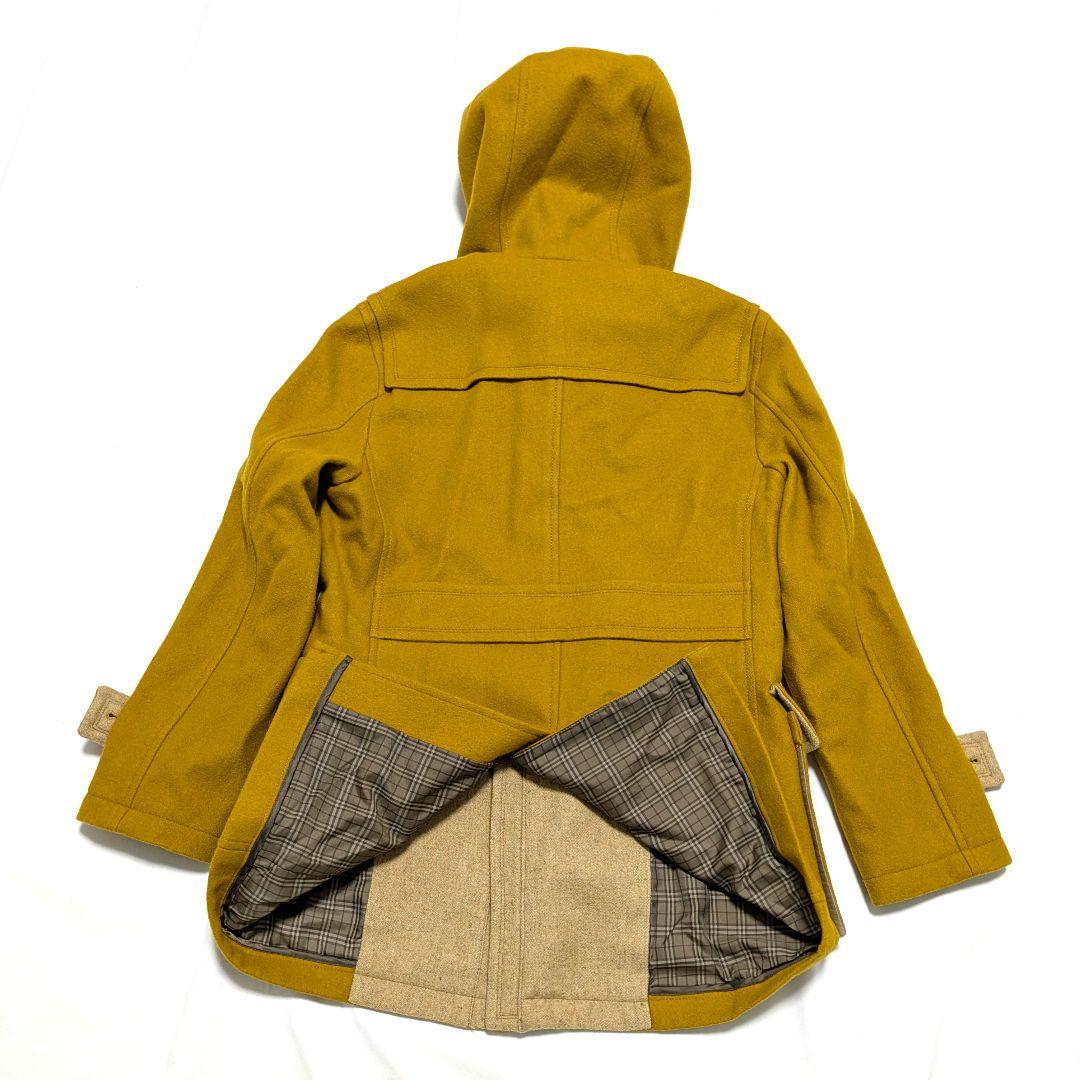 バーバリーブラックレーベル ダッフルコート ノバチェック マスタード M