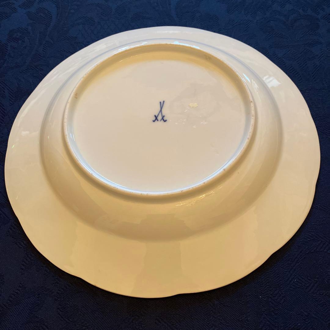 【古マイセン】印象主義 自然主義 ③／皿 プレート「花と蝶」