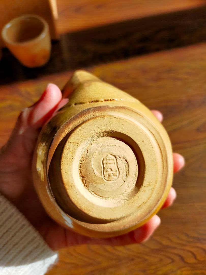 二六焼　茶器三ツ揃　蟹　松柏庵　佐々木二六　煎茶道具