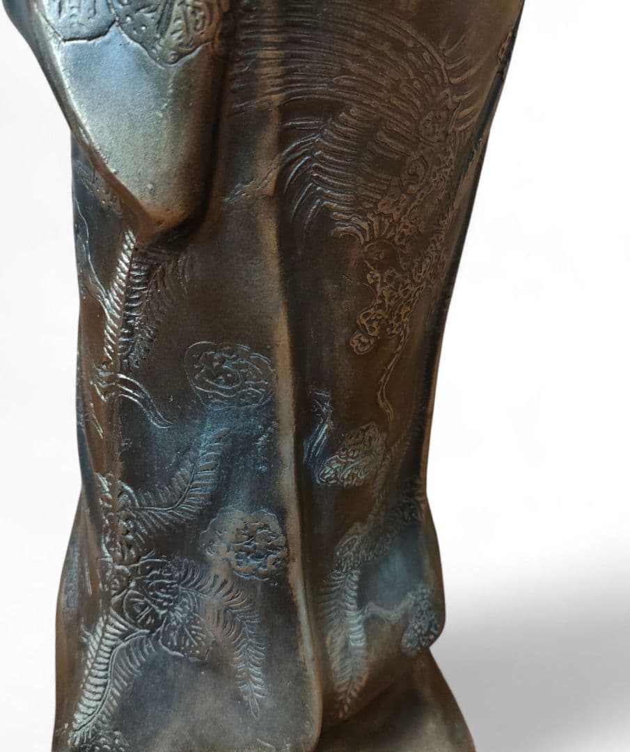 【鶯玉作】観音菩薩 仏像 古美術 非鉄 金属工芸 彫刻 観音像