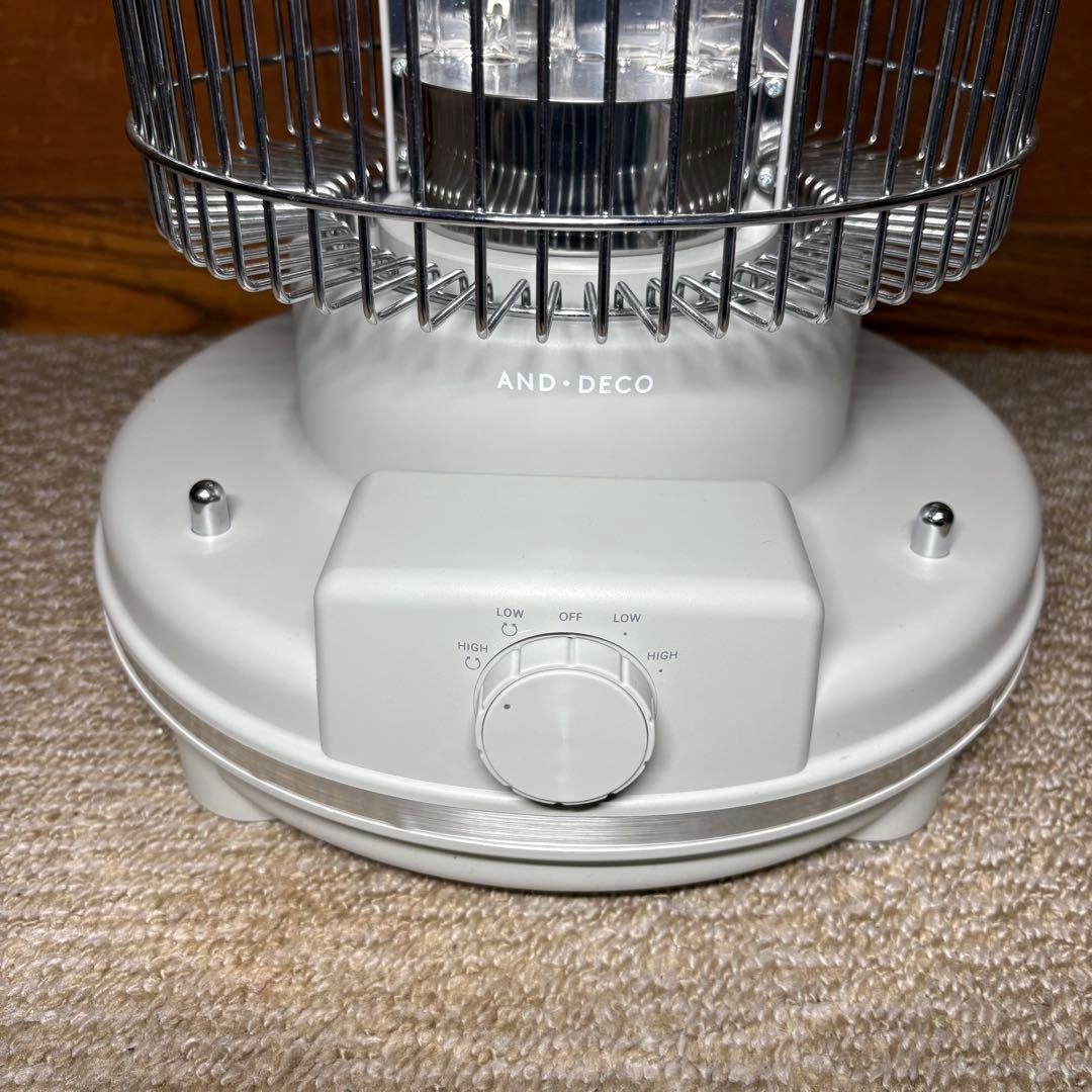 【美品】MODERN DECO hj003 レトロカーボンヒーター グレー色