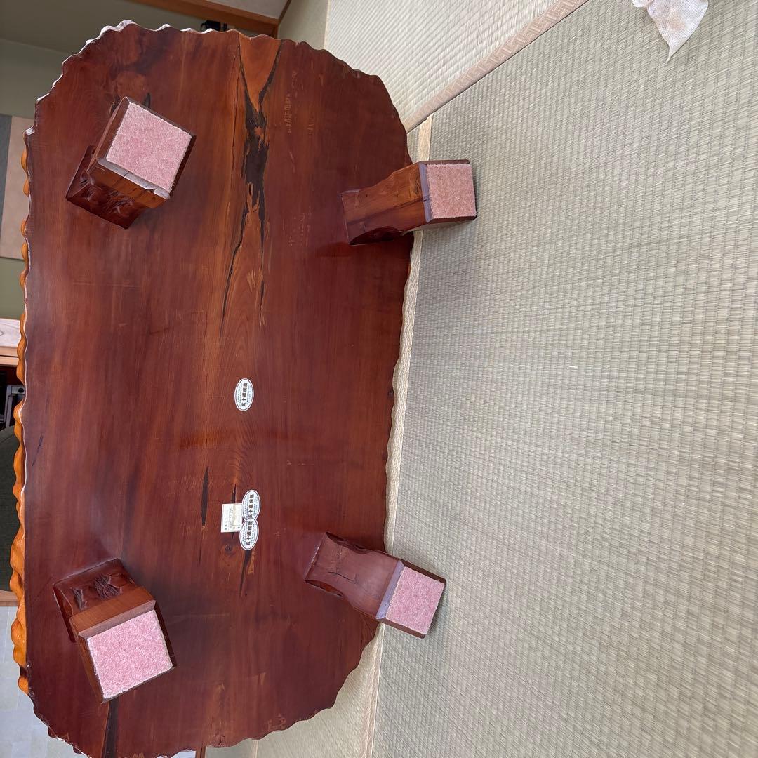 激震価格　最高級　天然無垢一枚板　ローテーブル　座卓　横長　貴重な逸品