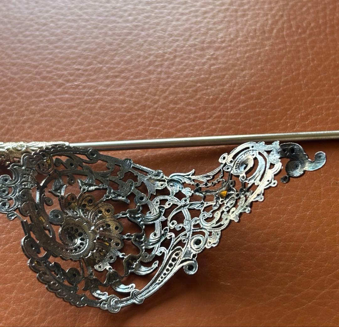 未使用 シルバーヘアアクセサリー スペインマドリッド