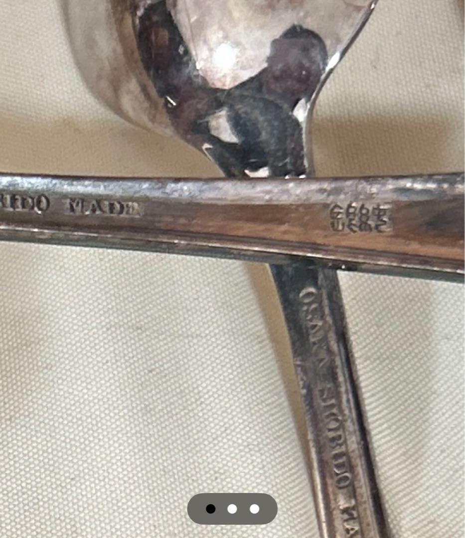 新品◆①尚美堂　純銀製スプーン 6本セット　昭和レトロ