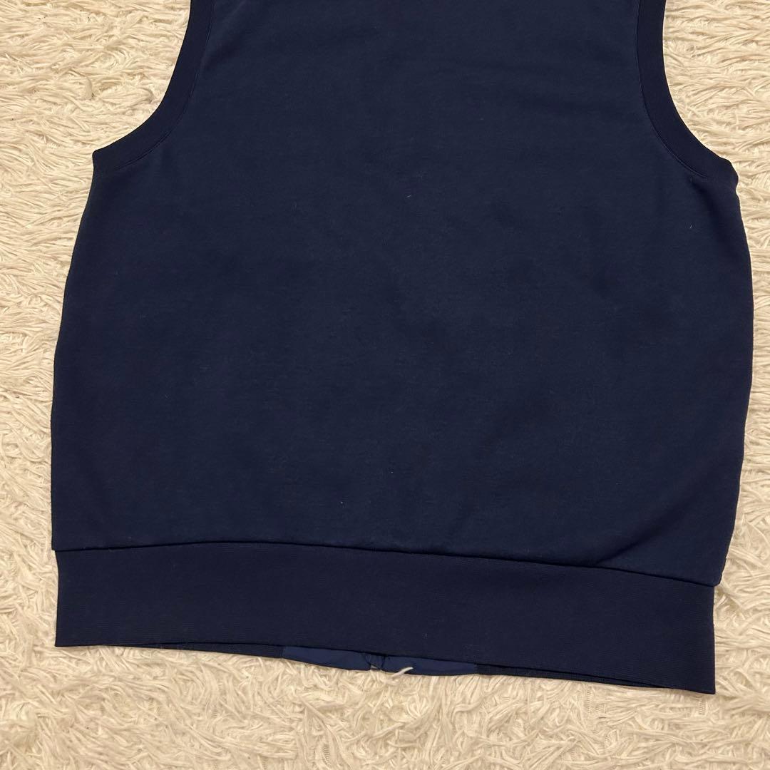 美品　ポロラルフローレン　ダウンベスト　切替　ポニー刺繍　紺　ゴルフウェア