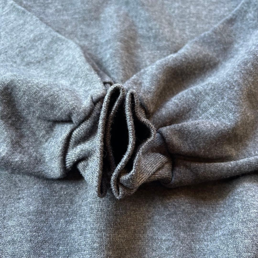 70s- プレイボーイ スウェット USA製 L チャコールグレー フロッキー