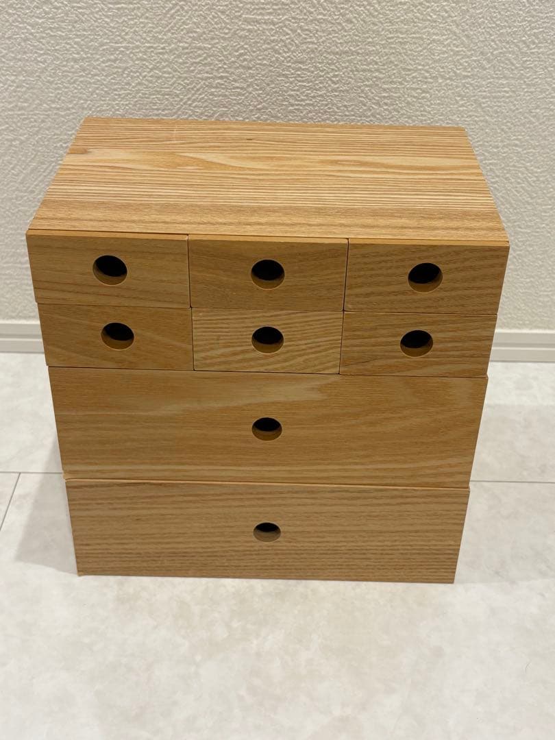 無印良品　天然木収納ボックス 13引き出し