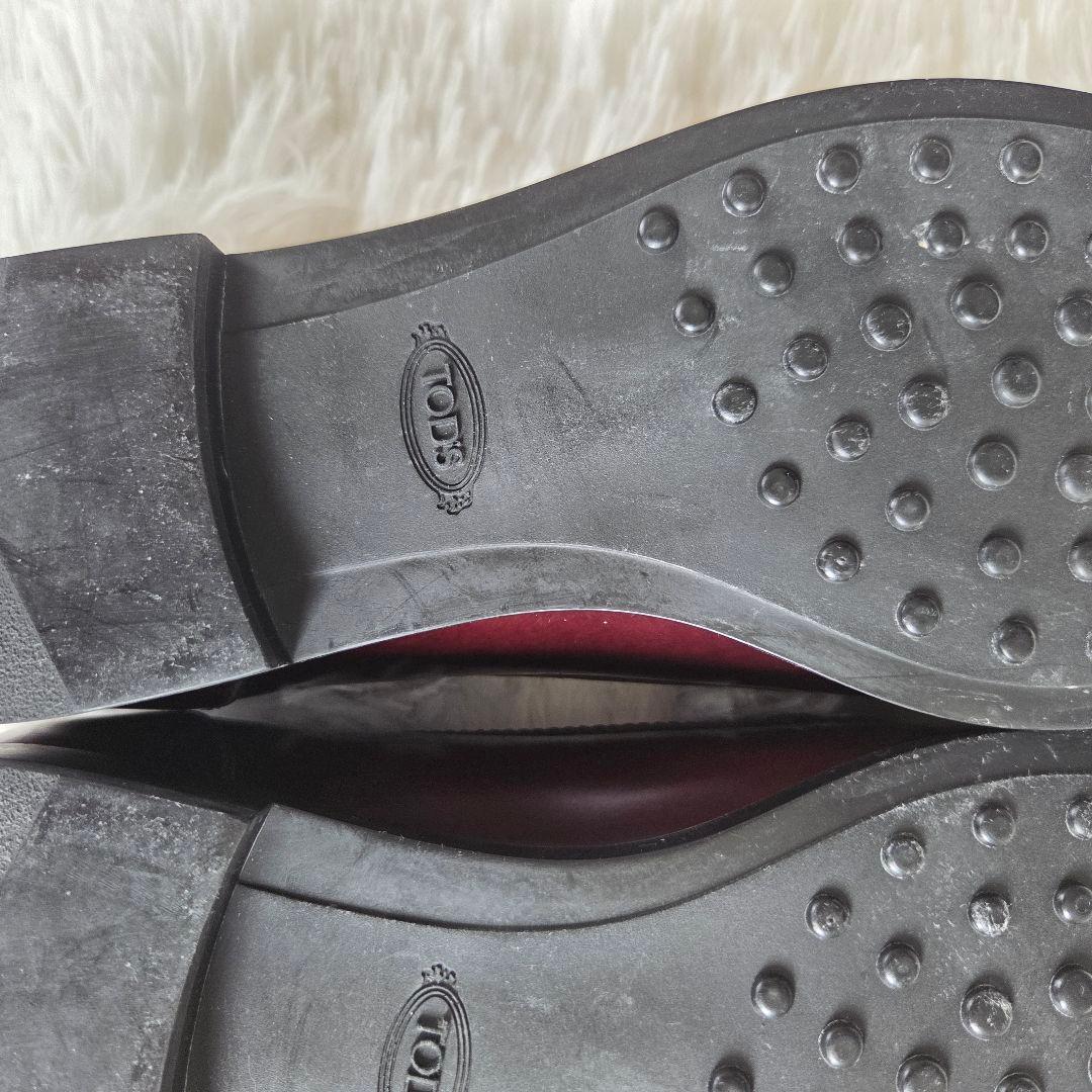 TOD'S タッセルローファー　バーガンディー　24cm