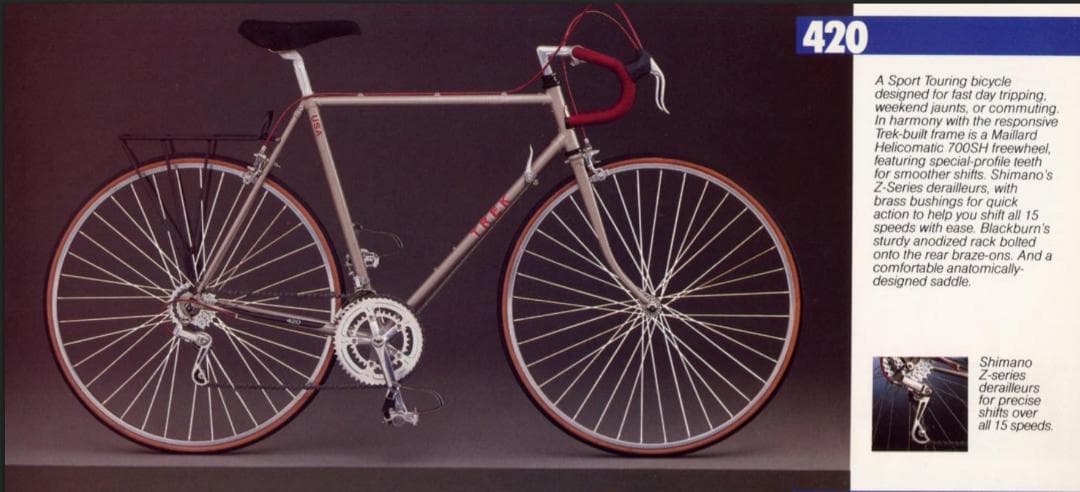 TREK 420 22.5\" 1985年製ビンテージツーリングフレームセット