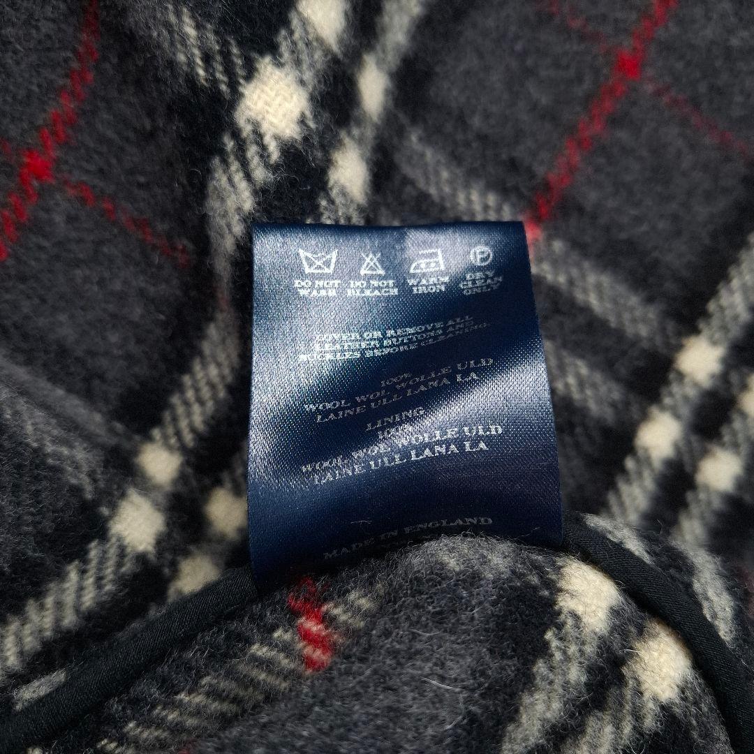 【人気】BURBERRY LONDON ダッフルコート チェック グレー L相当