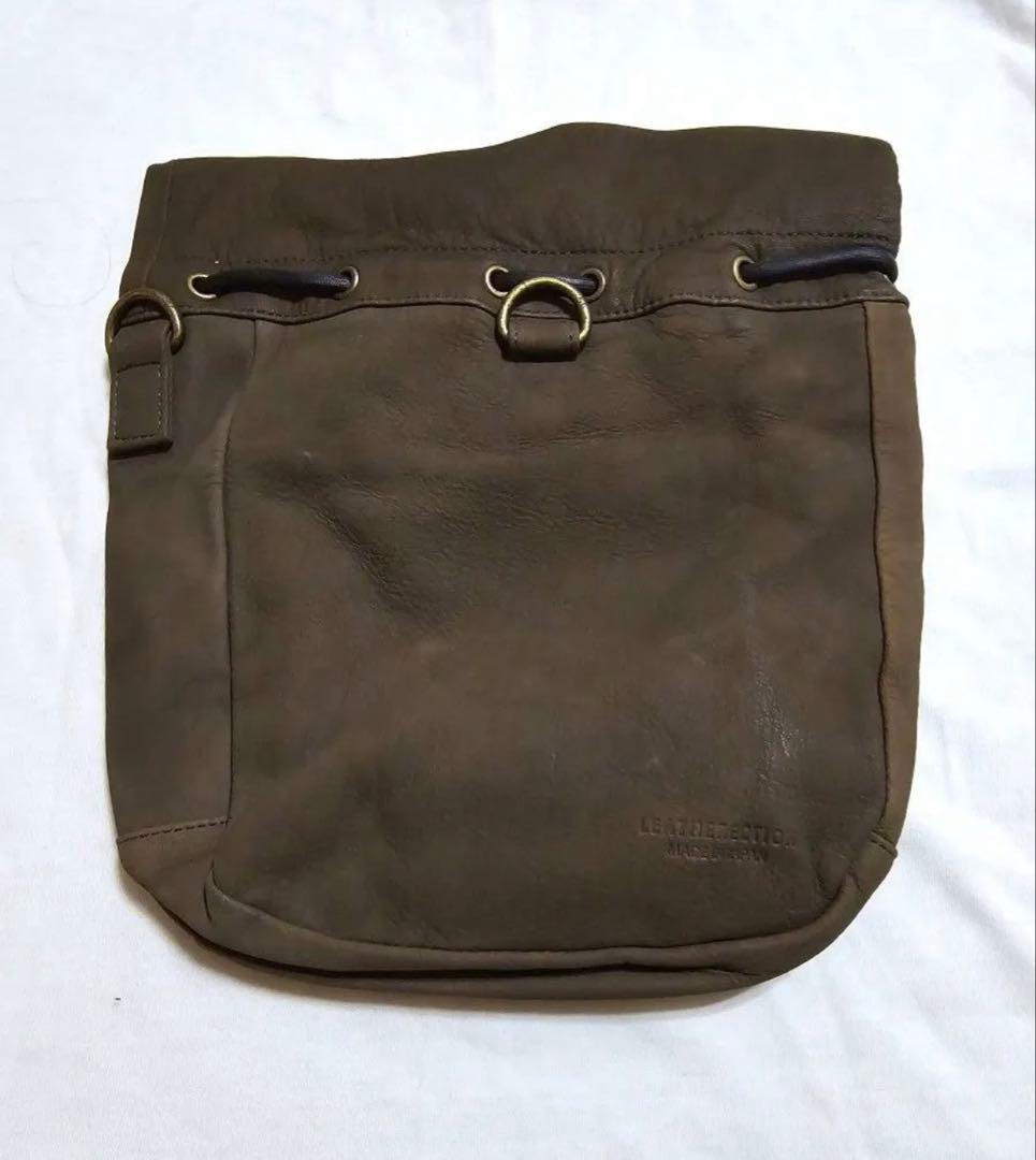 新品未使用 エゾ鹿革レザーバッグ ミニショルダーバッグ ROKUBO 一生モノ