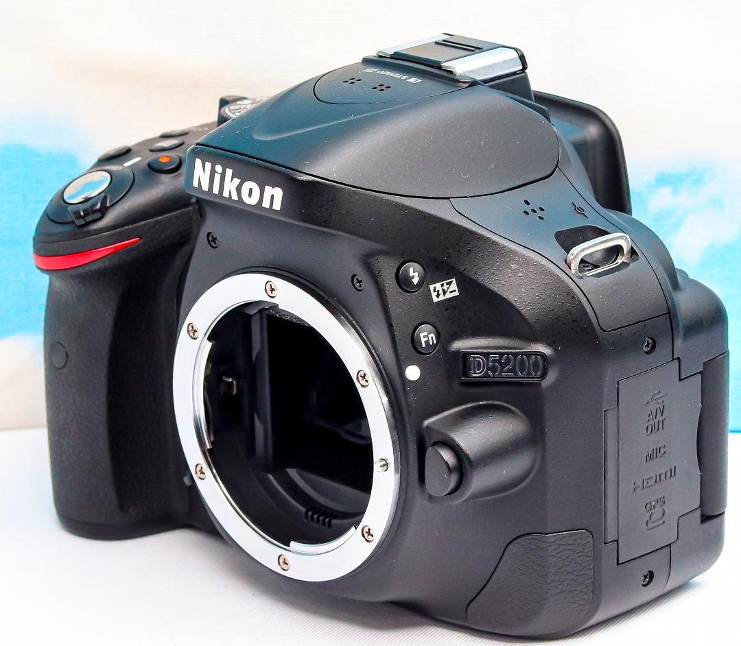 ニコン Nikon D5200⭐️スマホに転送⭐️自撮りも楽ちん⭐️動画OK⭐️