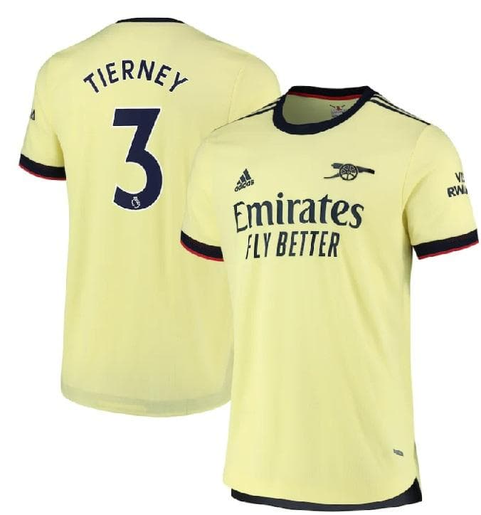 アーセナル　ティアニー オーセンティック アウェイ 2021-22 (M)