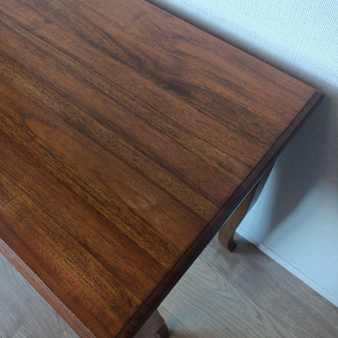 【 ギギliving 】 チーク無垢材 デスク 猫足