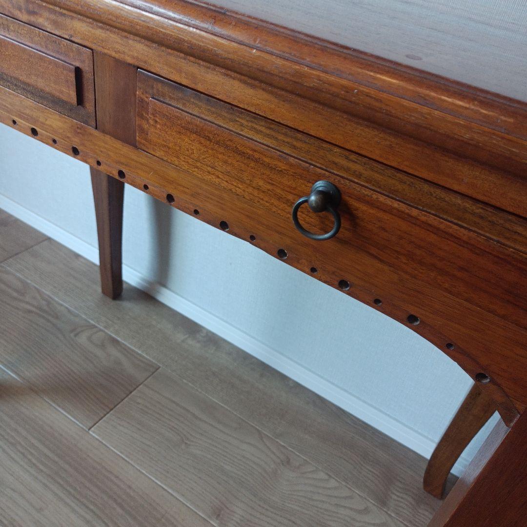 【 ギギliving 】 チーク無垢材 デスク 猫足