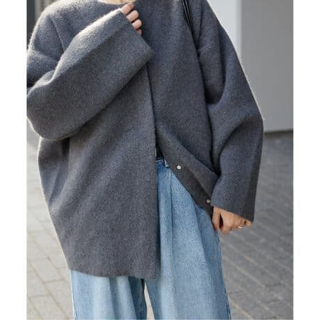 ダブルフェイスコクーンカーディガン