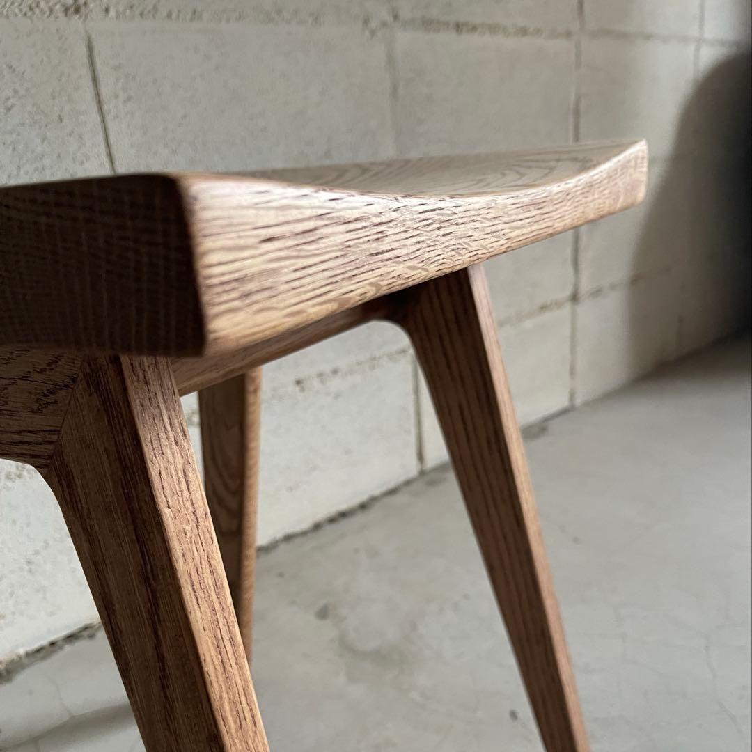 リフレッシュタイプチェア　ロータイプ　オーク無垢材　ウチダ　ライトオーク色