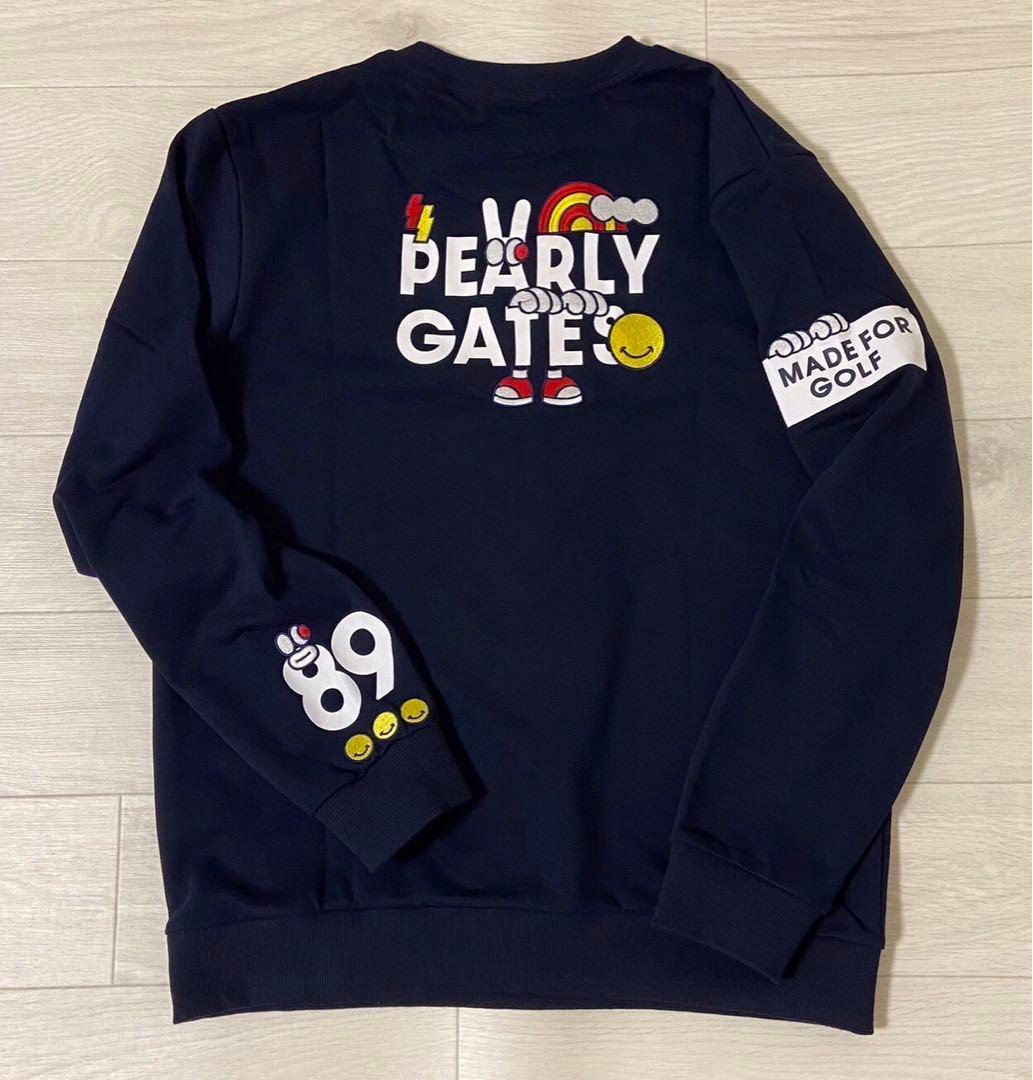新品 正規品 パーリーゲイツ どうしちゃったPGスウェット紺 サイズ6 XL
