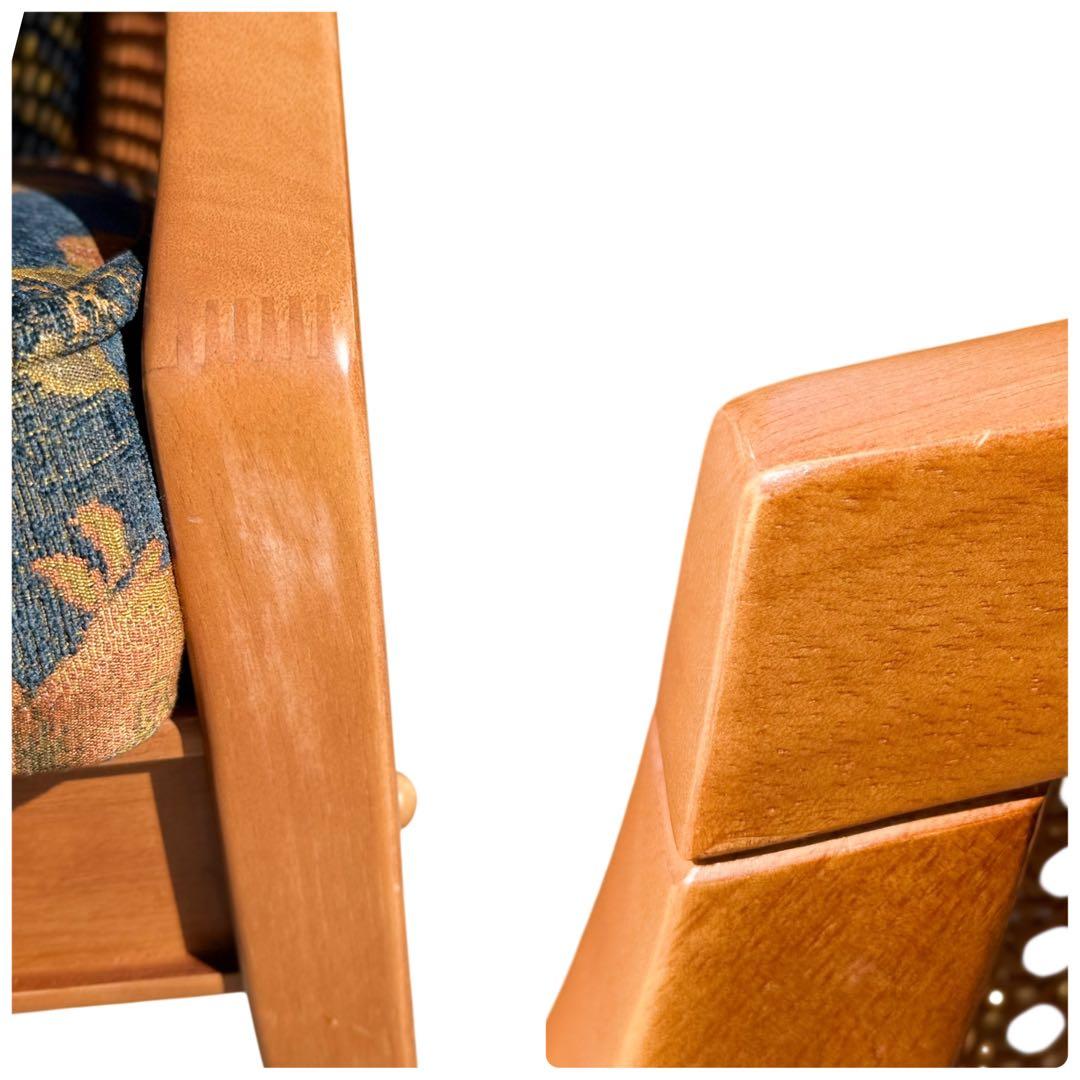 KZ030 【廃盤】三越ブルージュ　カントリーハウス　ラタン　籐　1Pソファ