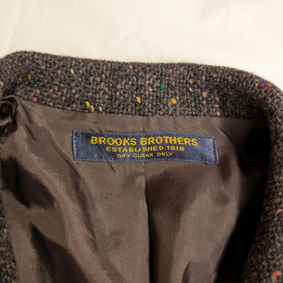 【Brooks Brothers】希少80sネップツイードハーフコート　ブラウン