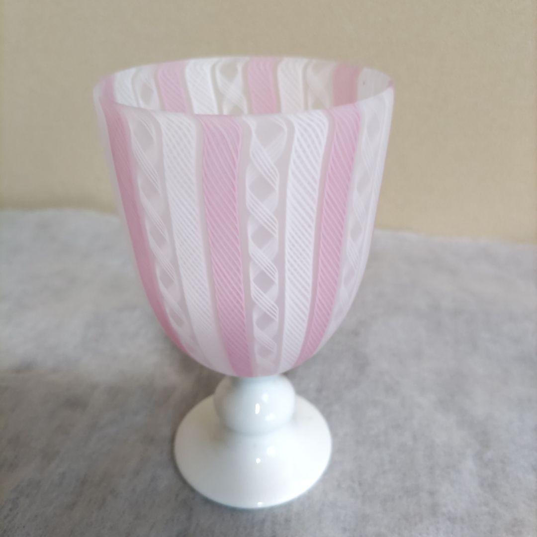 値下げしました。 人間国宝、藤田喬平 手吹ワイングラス