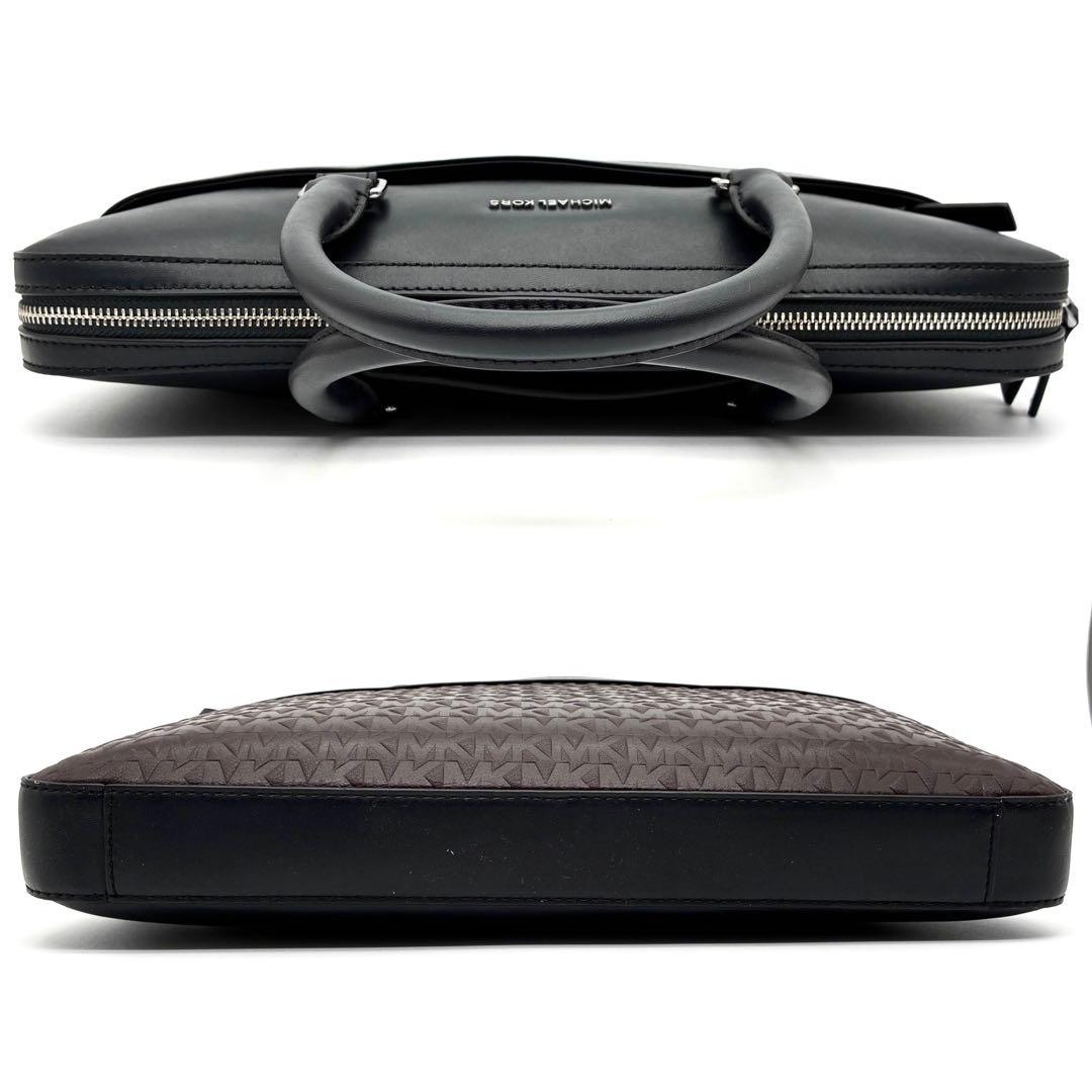 極美品 マイケルコース ビジネスバッグ 総柄 ロゴ A4 PC可 ボルドー 紺