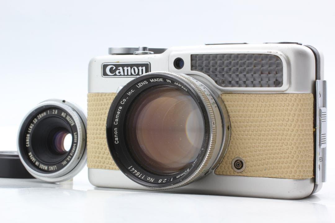 [美品整備済] ベージュ Canon Demi C 50 & 28mm 1139