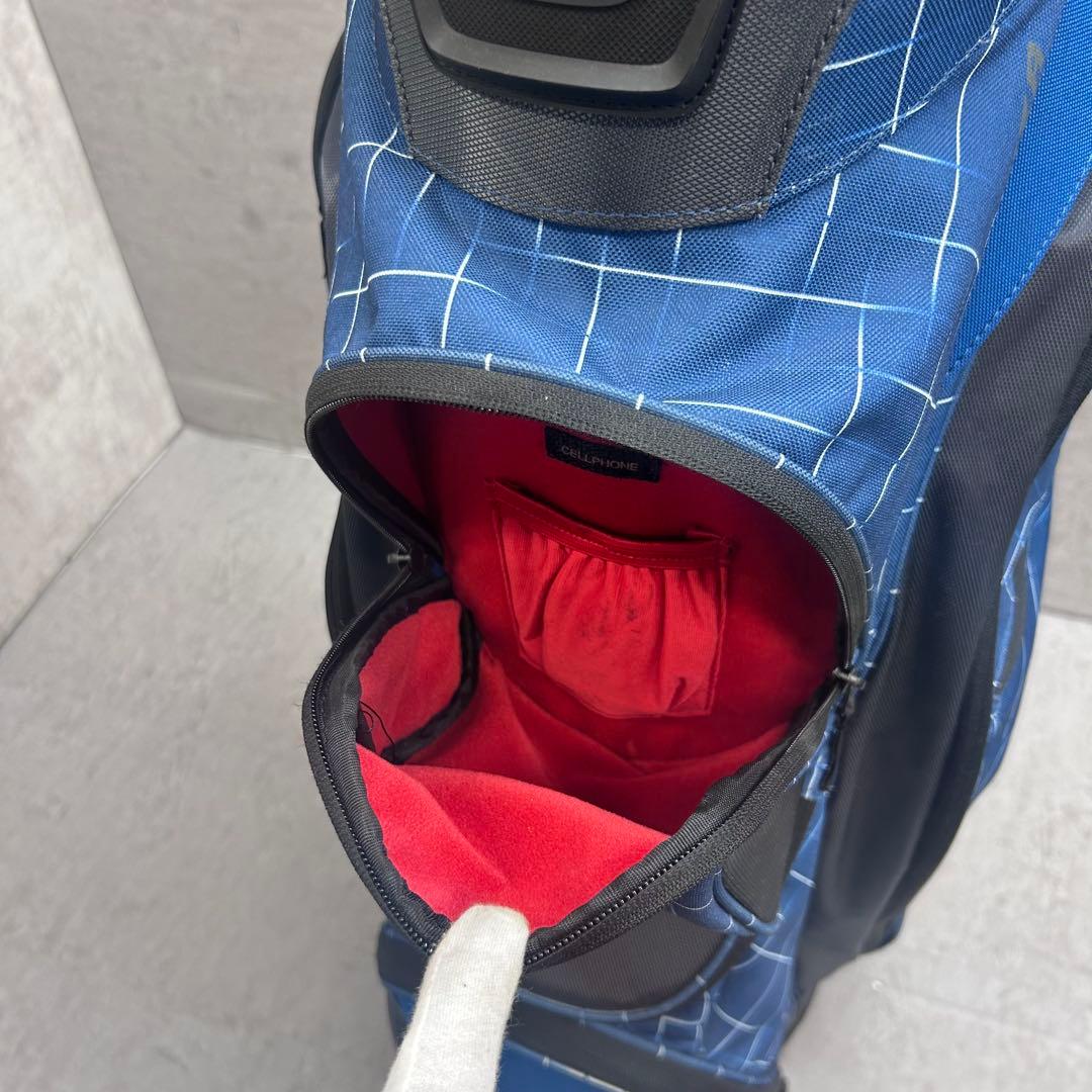 OGIO ゴルフ　キャディバッグ　ブルー　格子模様　オジオ　カード式　9.5型