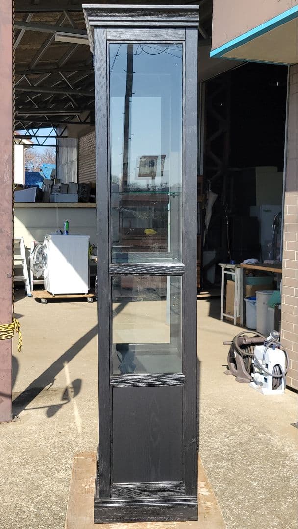 やっほーIKEA イケア ガラスキャビネット スリム コレクションケース