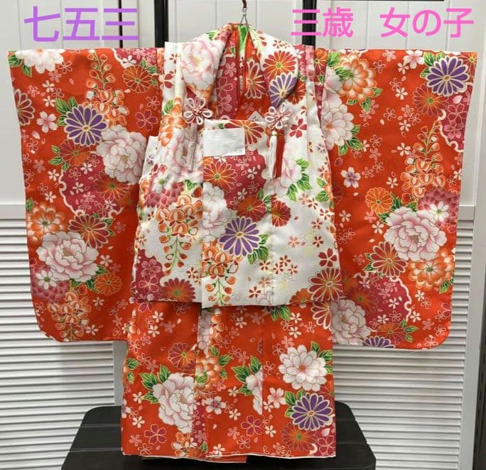 (6509)　♥ 七五三 三歳 女の子 ♥ 被布セット♥
