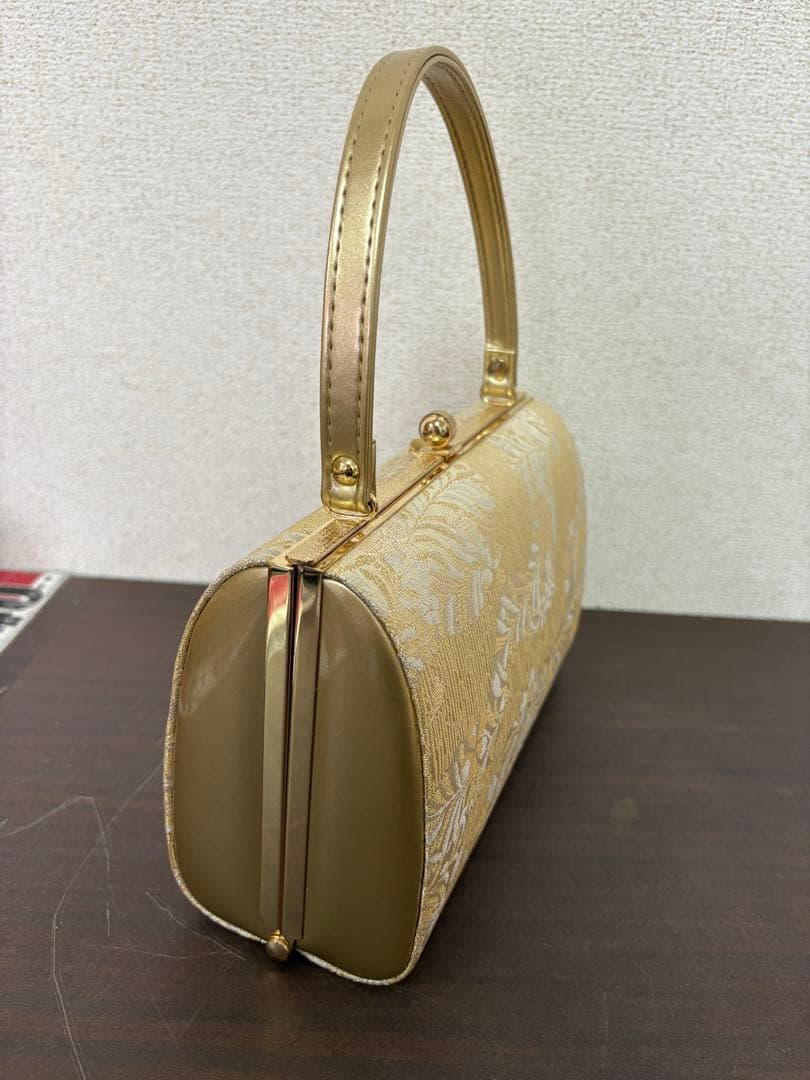和装セット　バッグ　下駄　草履　ゴールド　着物　入学式　冠婚葬祭/C-0