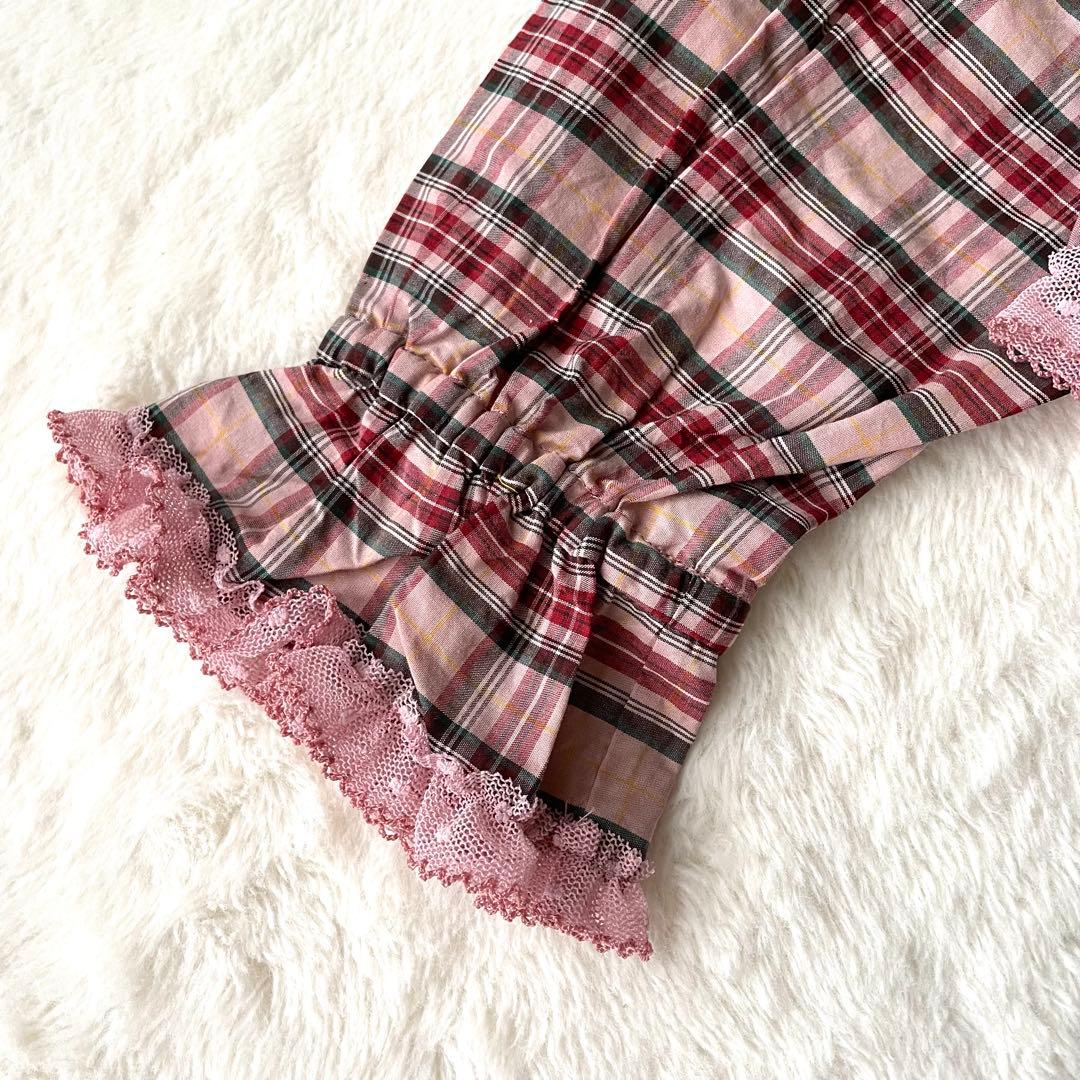 ピンクハウス × aoki misako コラボ チェックフードブラウス